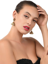 Women's Antique Gold Tone Traditional Jhumki Earring