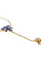 Women's Blue Crystal Shine Stones Designer Ring Bracelet-ZPFK7532