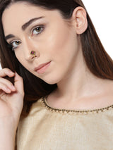 Women's Combo of 4 Multicolor Antique Plating Nose Pins-ZPFK8492