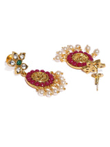 Women's Gold Tone Traditional Temple Choker Necklace Set
