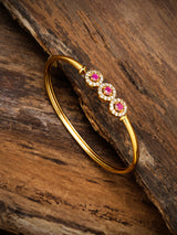 Women's Gold Plated Cubic Zirconia Studded Kada