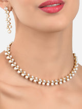 Women's Contemporary Look Pearls Choker Jewellery Set