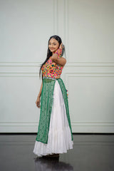 Women's Green Embroidered Festive Wear Kurti