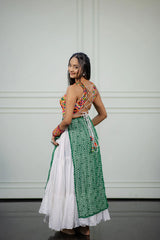 Women's Green Embroidered Festive Wear Kurti