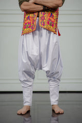 Men's White Solid Festive Choina