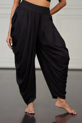Women's Black Solid Festive Wear Dhoti