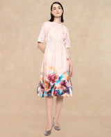 Women's Multicolor Party Half Sleeves Dress