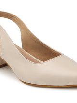 Women's White Casual Strap Heels