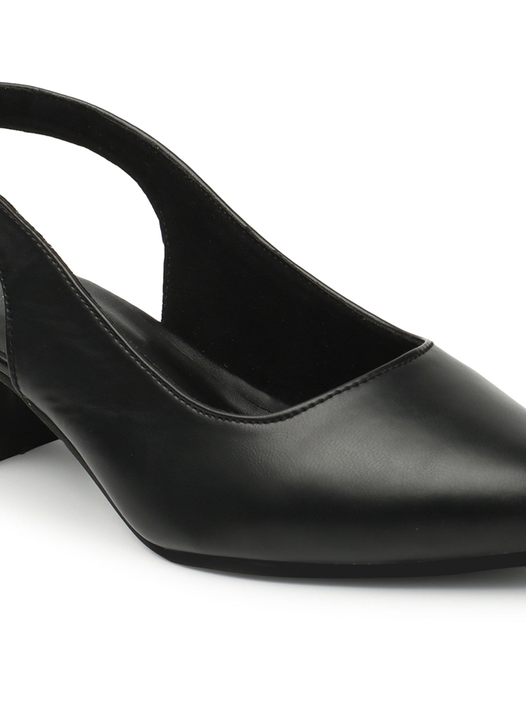 Women's Black Casual Strap Heels