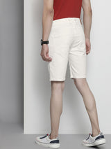 Men's Slim Fit Solid Mid Rise Shorts