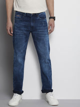 Men's Slim Straight Fit Solid Mid Rise Stretchable Jeans