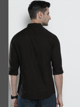 Men's Slim Fit Solid Full Sleeves Spread Collar Casual Shirt