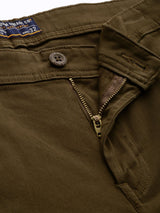 Men's Slim Fit Solid Mid Rise Chinos