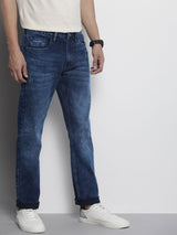 Men's Slim Straight Fit Solid Mid Rise Stretchable Jeans