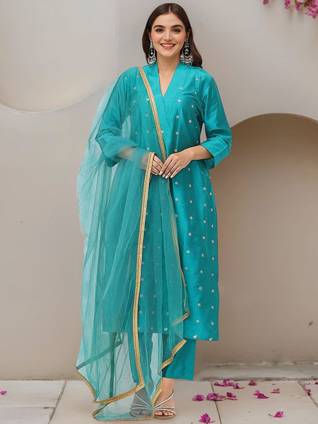 Women's Pink Kurta Set with Duppatta