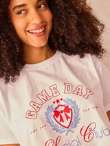 Women's White Cropped Boxy Tshirt with Graphic