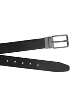 Men's Black Casual Solid Leather Belt