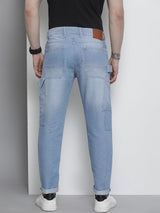 Men's Carpenter Fit Distressed Mid Rise Denim Cargo