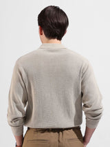 Men's Slim Fit Textured Polo Collar Tshirt