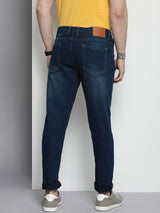 Men's Slim Fit Solid Mid Rise Stretchable Jeans