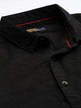 Men's Slim Fit Solid Full Sleeves Spread Collar Casual Shirt