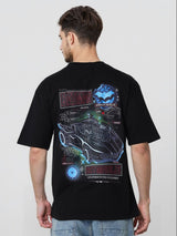 Men's Boxy Batman Printed Round Neck Tshirt