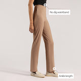 Women's Brown Formal Solid Pant