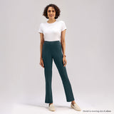 Women's Green Solid Sports High Rise Pant