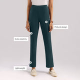 Women's Green Solid Sports High Rise Pant