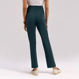 Women's Green Solid Sports High Rise Pant