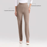 Women's Brown Solid Sports High Rise Pant