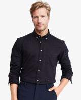 Men's Black Formal Regular Fit Solid Full Sleeves Shirt