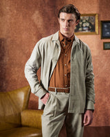 Men's Brown Formal Regular Fit Solid Full Sleeves Shirt
