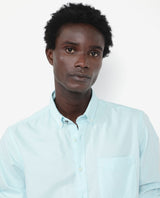 Men's Blue Formal Regular Fit Solid Full Sleeves Shirt