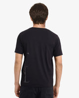 Men's Black Casual Regular Fit Printed Half Sleeves Tshirt