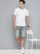 Men's Slim Fit Solid Mid Rise Shorts