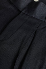 Men's Black Formal Regular Fit Solid Trousers