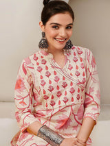 Women's Off White Cotton 2 Pieces Kurta Set
