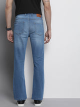 Men's Bootcut Solid Mid Rise Stretchable Jeans