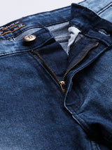 Men's Regular Fit Solid Mid Rise Stretchable Jeans