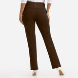 Women's Brown Solid Sports High Rise Trouser