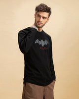 Men's Black Batman Graphic Printed Tshirt