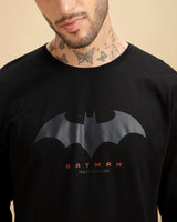 Men's Black Batman Graphic Printed Tshirt