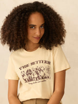 Women's Beige Casual Crew Neck Tshirt