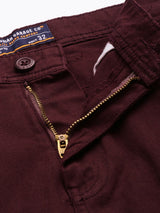 Men's Slim Fit Solid Mid Rise Stretchable Chinos