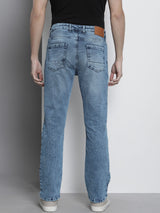 Men's Bootcut Solid Mid Rise Stretchable Jeans