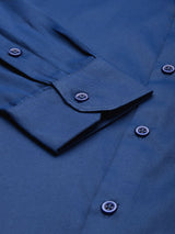 Men's Slim Fit Solid Full Sleeves Cutaway Collar Formal Shirt