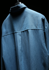 Unisex Blue Casual Regular Fit Solid Full Sleeves Shirt