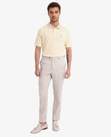Men's Yellow Casual Regular Fit Solid Half Sleeves Polo Tshirt
