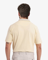 Men's Yellow Casual Regular Fit Solid Half Sleeves Polo Tshirt